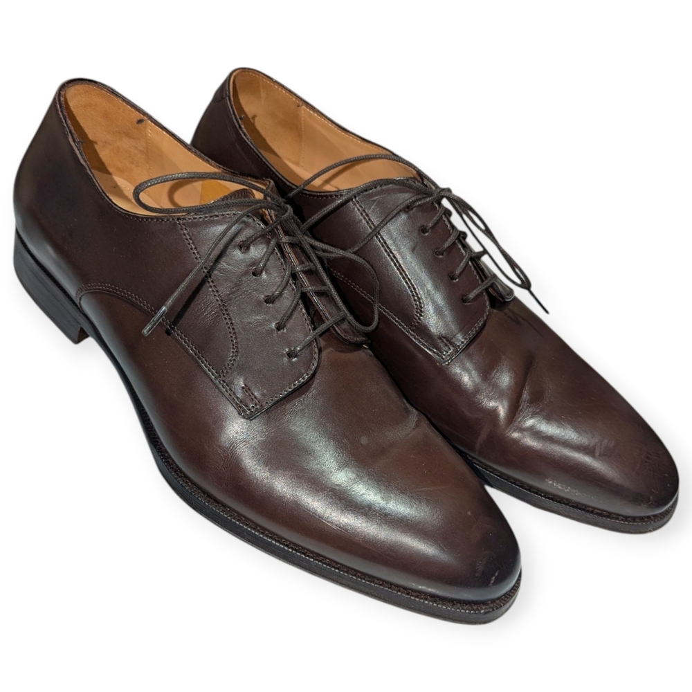 SUITSUPPLY Men Formal Shoes 10.5 EU 43.5 Brown Genuine Leather Low-Top